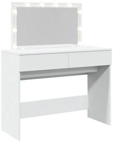 fehér fésülködőasztal LED-del 100 x 40 x 130 cm