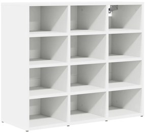 Cipősszekrény polcokkal Fehér 77.5 x 30 x 67 cm Faanyag