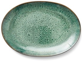 Zöld-fekete szervírozó kőedény tányér Gastro Green/Black – Bitz