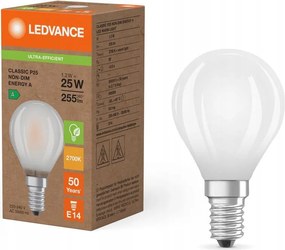 Led izzó Golyó E14 P45 1.2W 25W 255lm 2700K Meleg 330° Ledvance