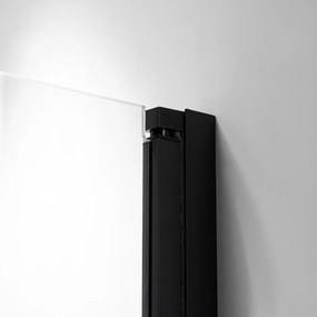 Stuxi Verona Big Black 180 cm széles kétszárnyú csukló zuhanyajtó (90+90 cm), 6 mm vízlepergető üveggel, matt fekete profillal, 195 cm magas