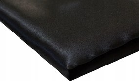 Asztalterítő szövet foltálló dekoratív szatén fényes fekete 160 cm