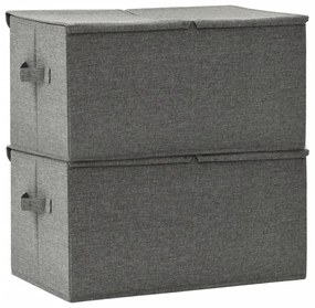 2 db antracitszürke szövet tárolódoboz 50 x 30 x 25 cm