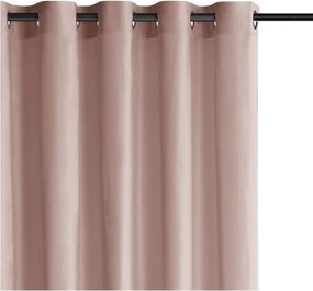 Világos rózsaszín bársony dimout (részleges sötétítő) függöny 400x300 cm Velto – Filumi