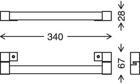 Briloner 2107-018 - LED tükörvilágítás, 8W, 230V, IP44, fényes króm
