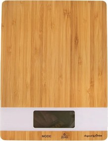 Konyhai mérleg bambusz elektronikus lapos 5kg precíziós LCD élelmiszer