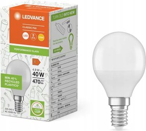 Led izzó E14 P45 4.9W 40W 470lm 2700K Meleg 200° Ledvance