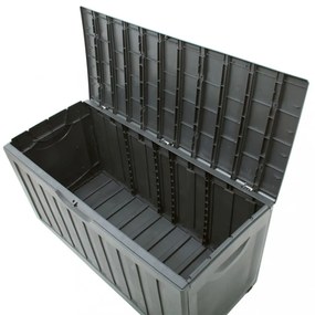 fekete polipropilén tárolóláda 118 x 53 x 57 cm