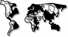 Kép Világtérkép Áttört Fali Dekoráció 3D XXL Fa Világtérkép