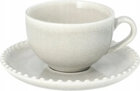 Csésze Csészealjjal 200ml Tea Kávéscsésze Espresso Bézs Kerámia