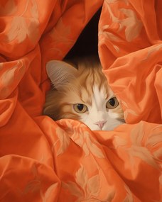 Poszter 40x50cm Rejtett macska