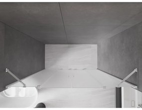 Mexen Velar Duo, tolózuhanyajtó nyitáshoz 180 cm, 8 mm-es matt üveg, króm, 871-180-000-32-01