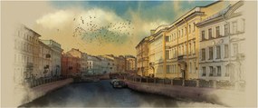 Kép - Moyka, folyó, St. Petersburg, Oroszország (120x50 cm)