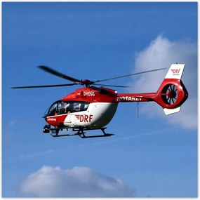 Poszterek 30x30 Piros-fehér Helikopter