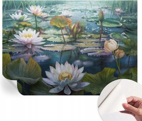 Öntapadós Dekoratív Fotótapéta Hálószobába Tó Virágok 208x146 cm