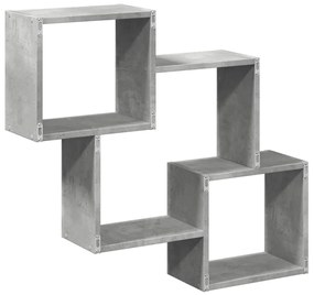 betonszürke szerelt fa faliszekrény 78 x 18 x 71 cm
