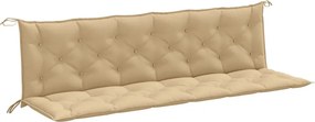 vidaXL 2 db melange bézs szövet kerti padpárna 200x50x7 cm
