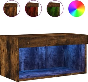 vidaXL füstös tölgy színű TV-szekrény LED-világítással 60 x 30 x 30 cm