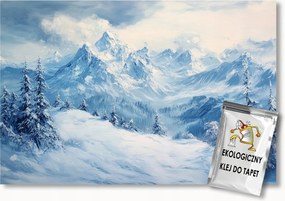 Fotótapéta Flizelina Tájkép Hegyek Csúcsok Tél Hó Fagy 200x140 ragasztó