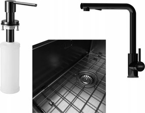 Kernau 6 mosogató csaptelep adagoló szett -gun fém fekete grafit