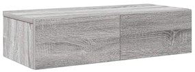 Falipolc fiókokkal szürke sonoma 60x26,5x15 cm műszaki fa