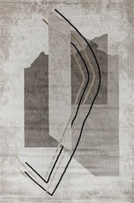 Szürke-bézs Szőnyeg Arany Sűrű Árnyékolt Vonalak A Szobába Kashmir 120x170 cm