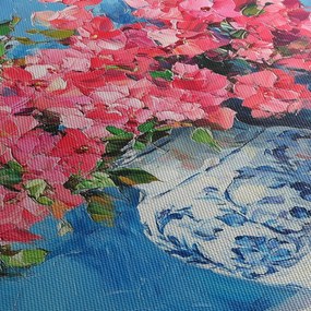 Kép - Váza rózsaszín virágokkal (150x105 cm)