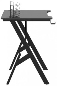 fekete Y-lábú gamer asztal 90 x 60 x 75 cm