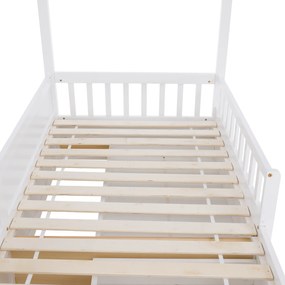 Montessori ágy, 90x200, fehér, tömör, BIANKA