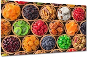 Vászonkép 120x70 Aszalt gyümölcsök tálakban