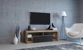 Everest TV Állvány Led Világítással Öregtölgy/Antracit Színben. 140 cm.