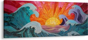 Kép - Hullámmozaik (120x50 cm)