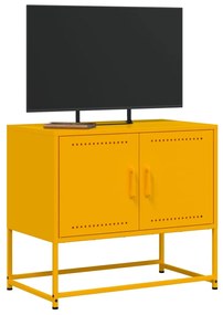 mustársárga acél TV-szekrény 68,5x39x60,5 cm