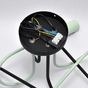 Felületre szerelhető csillár OXFORD 4xE27/15W/230V fekete/zöld