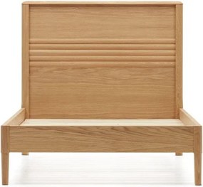 Natúr színű tölgyfa egyszemélyes ágy ágyráccsal 90x200 cm Lenon – Kave Home