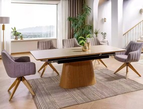 Monaco bővíthető étkezőasztal bézs/tölgy 160-200cm