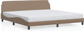vidaXL cappuccino színű műbőr ágykeret Dover 200x200 cm