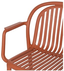 Terrakotta színű műanyag étkezőszék Alia – Ixia