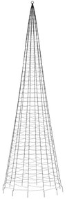 színes LED karácsonyfa zászlórúdra 1534 LED 500 cm