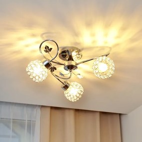 Felületre szerelhető csillár SOPHIA 3xE27/15W/230V fényezett króm/átlátszó