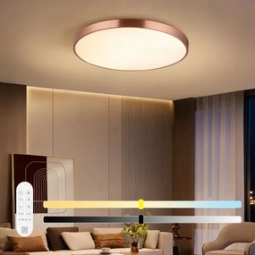 Immax NEO 07323L-LED Fényerőszabályozható mennyezeti lámpa SEMPLICI 96W/230V Ø80 cm Wi-Fi Tuya rózsaszín + távirányító