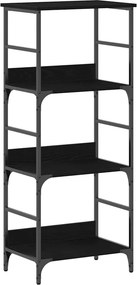 vidaXL Könyvespolc Fekete tölgy 50 x 33 x 117,5 cm Faanyag