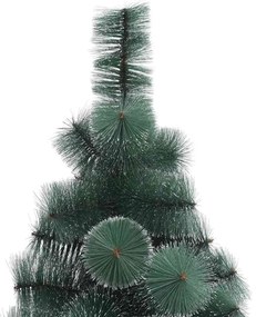 Műfenyő, elővilágítva, díszlabda szettel Zöld 150 cm PET