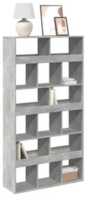betonszürke szerelt fa könyvespolc 100 x 33 x 187,5 cm