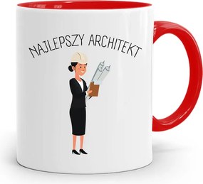 Piros Építész Bögre Legjobb Építész fényképes nyomtatással