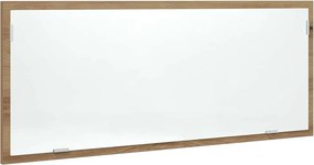 vidaXL kézműves tölgy szerelt fa LED-es fürdőszobatükör 100x8,5x37 cm