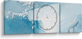 Kép - Kék dekoráció (órával) (90x30 cm)