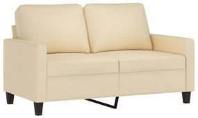 vidaXL kétszemélyes krémszínű szövetkanapé 120 cm