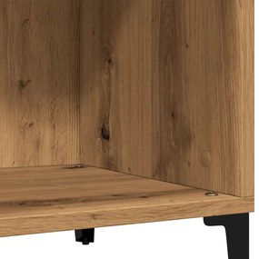 kézműves tölgy színű szerelt fa hanglemezszekrény 84,5x38x89 cm
