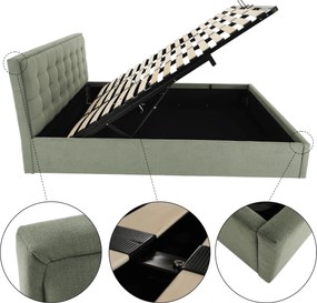 Ágy, menta, 160x200, ELSIE